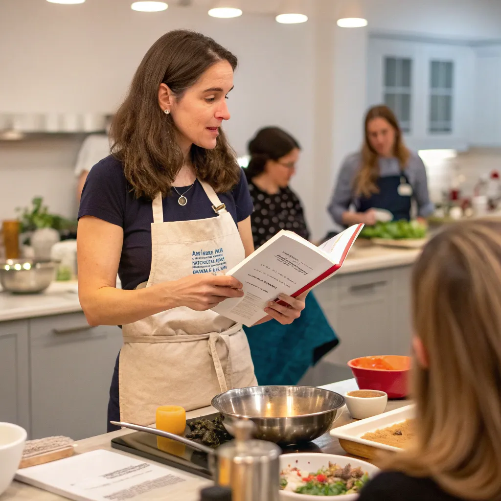 Sophia W. at a cooking class